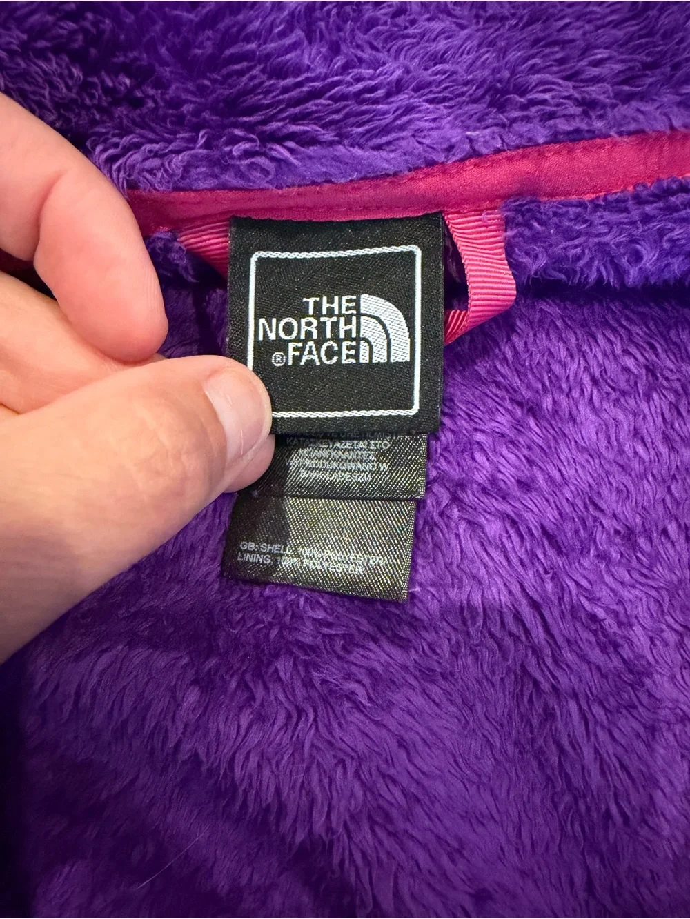 The North Face Kids Purple Fleece Jacket with Pink Accents